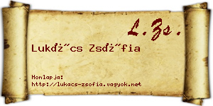 Lukács Zsófia névjegykártya