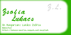 zsofia lukacs business card