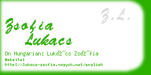 zsofia lukacs business card